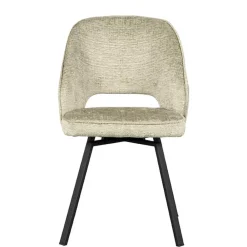 Wohnen Skandinavische Möbel|Küchenstühle*Esstisch Drehstuhl in Beige Struktursamt - Turena (2er Set)