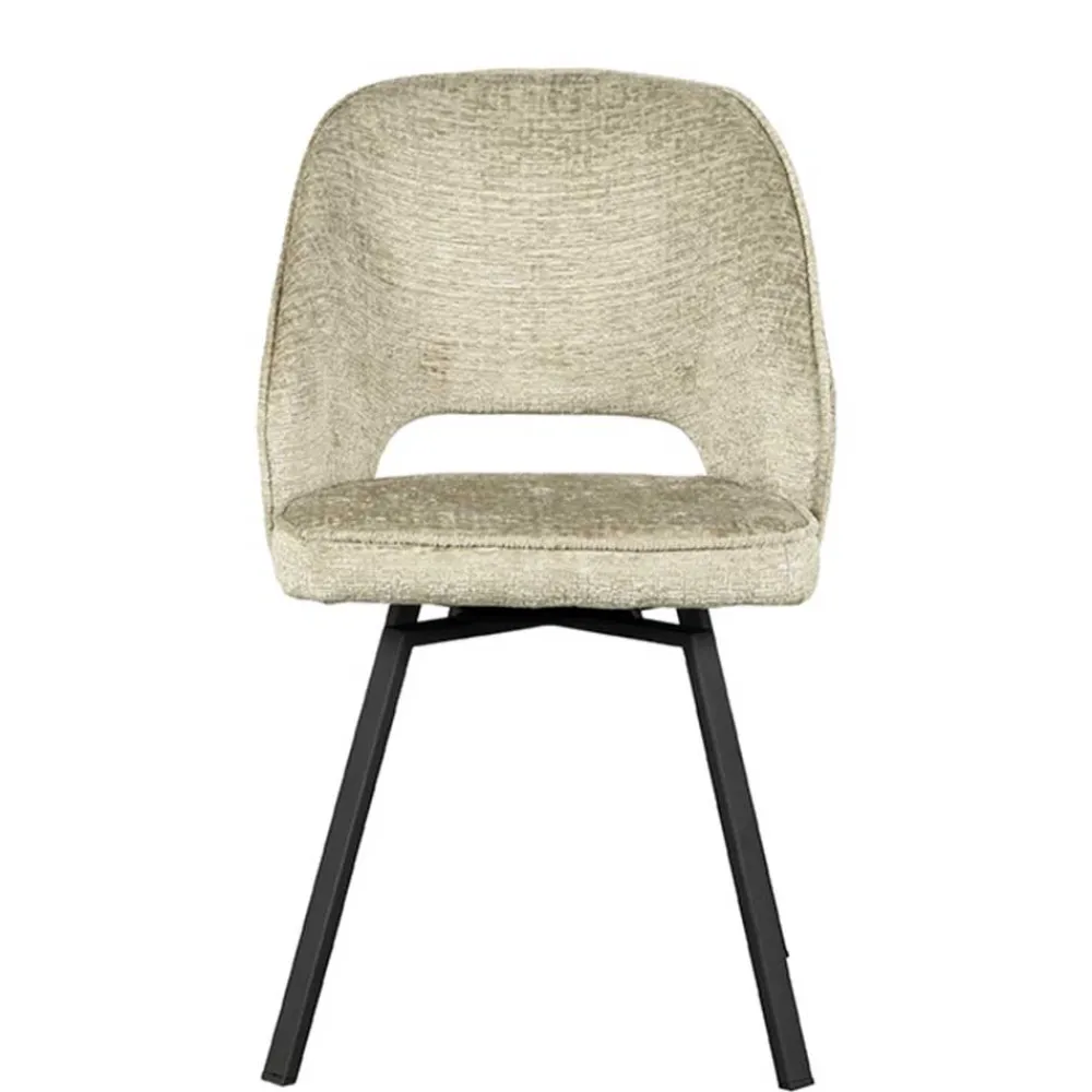 Wohnen Skandinavische Möbel|Küchenstühle*Esstisch Drehstuhl in Beige Struktursamt - Turena (2er Set)