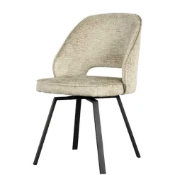 Wohnen Skandinavische Möbel|Küchenstühle*Esstisch Drehstuhl in Beige Struktursamt - Turena (2er Set)