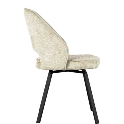 Wohnen Skandinavische Möbel|Küchenstühle*Esstisch Drehstuhl in Beige Struktursamt - Turena (2er Set)