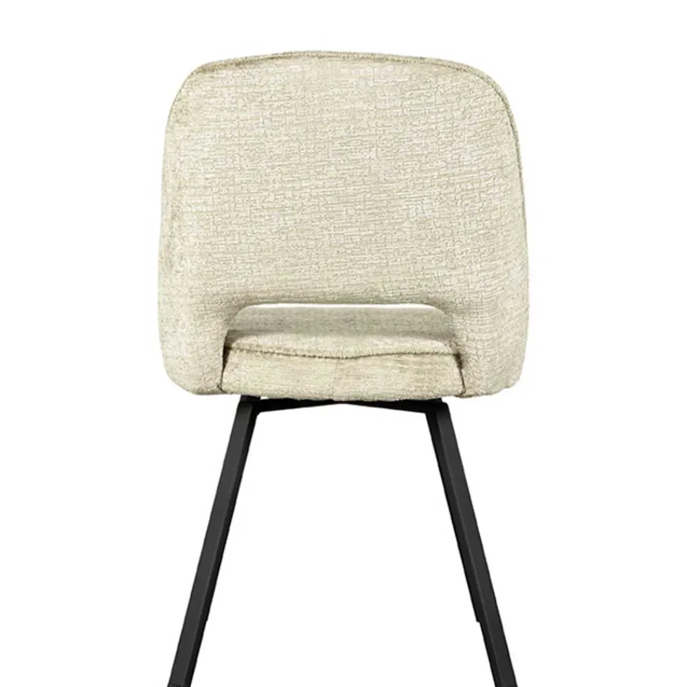 Wohnen Skandinavische Möbel|Küchenstühle*Esstisch Drehstuhl in Beige Struktursamt - Turena (2er Set)