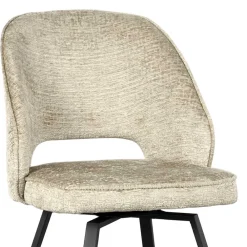 Wohnen Skandinavische Möbel|Küchenstühle*Esstisch Drehstuhl in Beige Struktursamt - Turena (2er Set)
