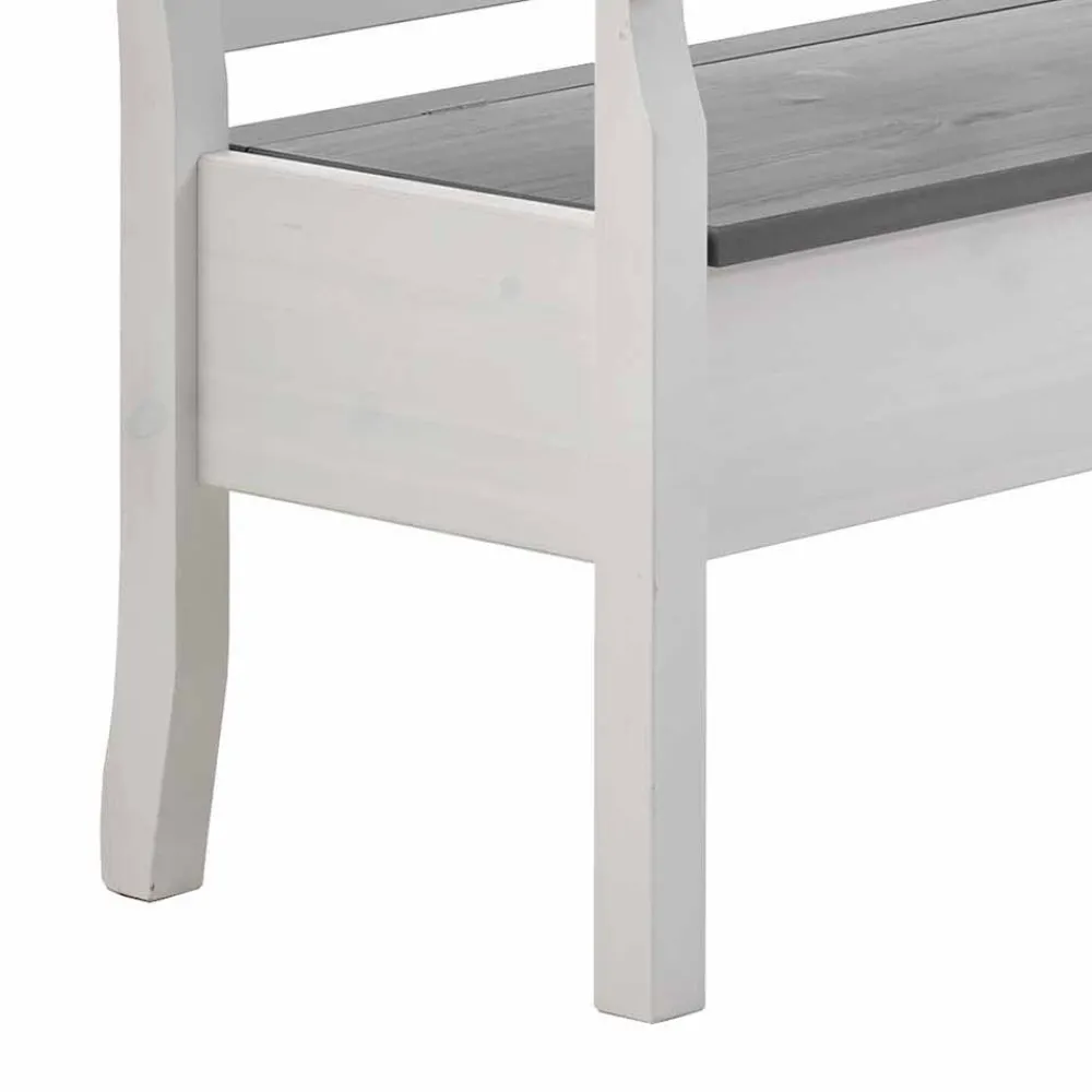 Wohnen Esstisch Eckbank Yoan in Weiß Grau