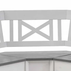 Wohnen Esstisch Eckbank Yoan in Weiß Grau