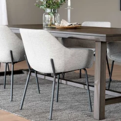 Wohnen Esstisch Gruppe in Eiche dunkel - Vedraza (siebenteilig)