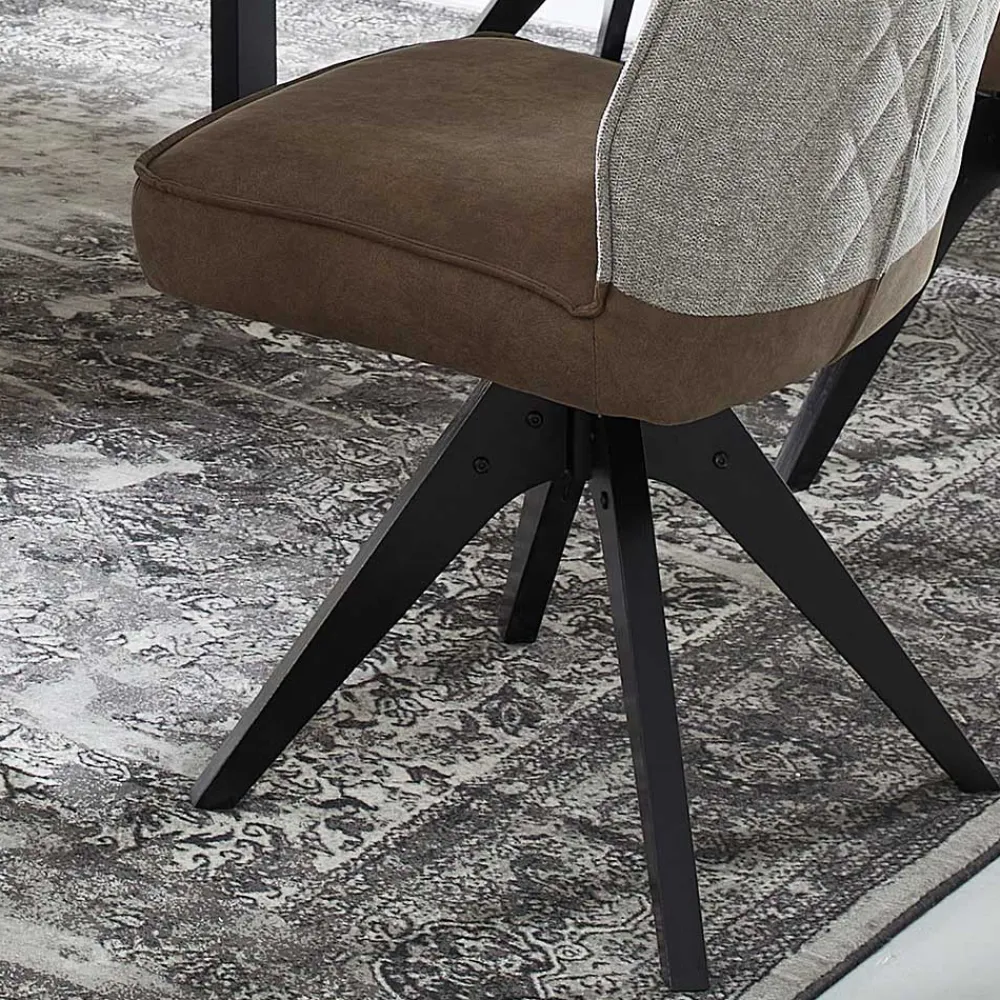 Wohnen Esstisch Gruppe mit Drehstühlen - Niam (siebenteilig)