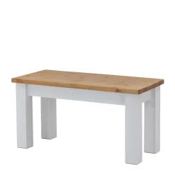 Wohnen Esstisch Holzbank in Weiß & Kiefer Lauge - Molzau