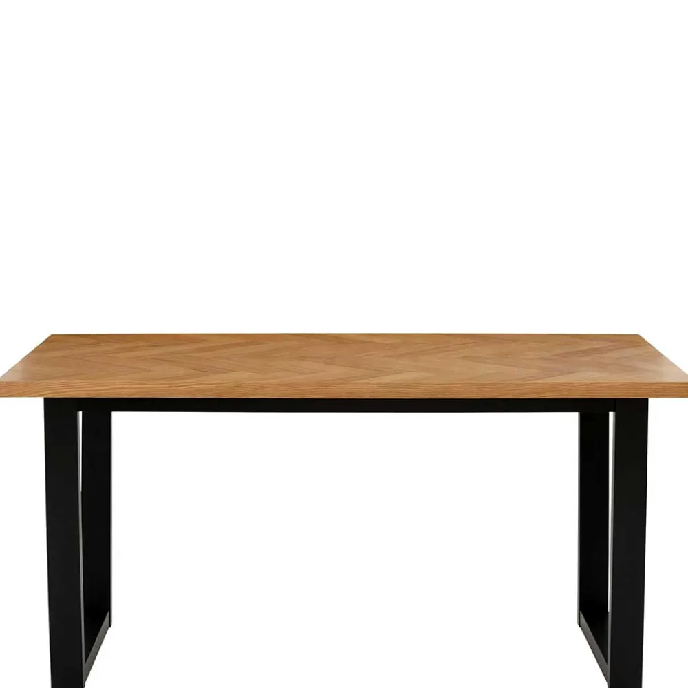 Wohnen Esstisch in Eiche Fischgrät Optik - Alaleva