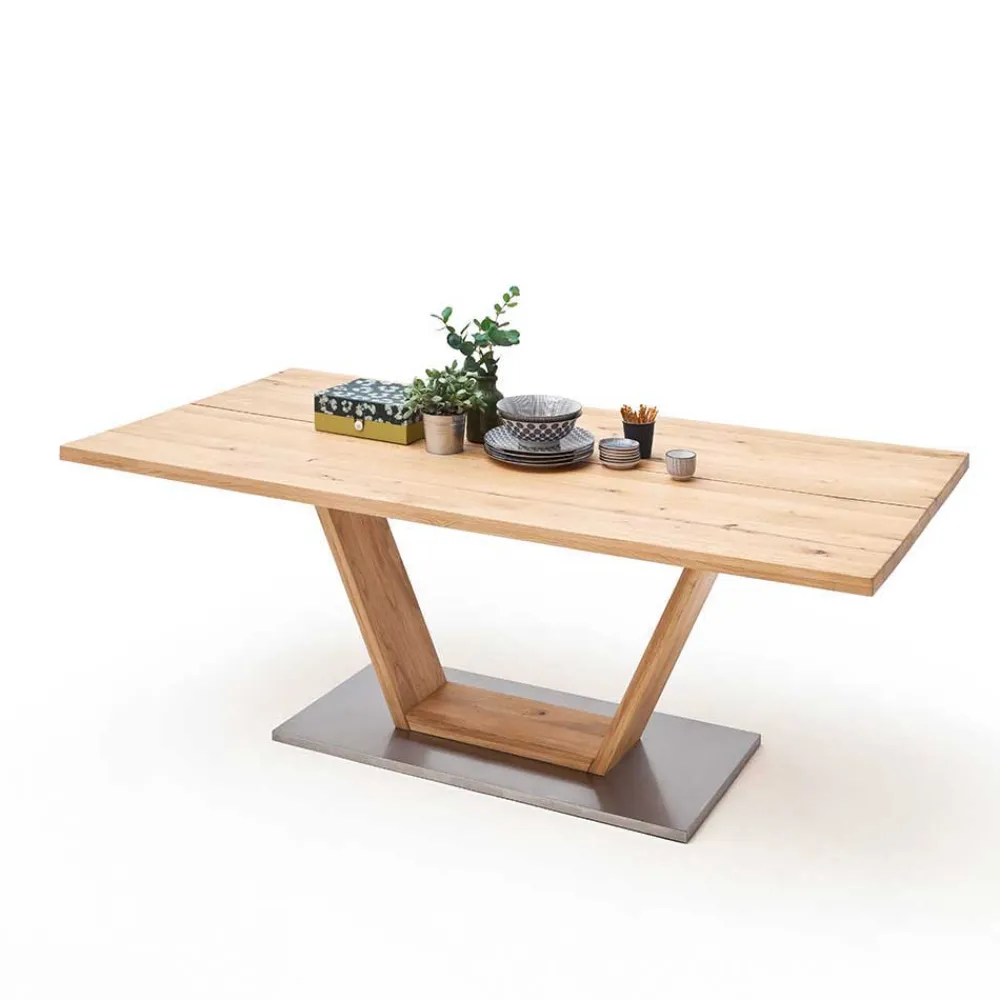 Wohnen Esstisch mit Balkeneiche Romus in 4 Größen