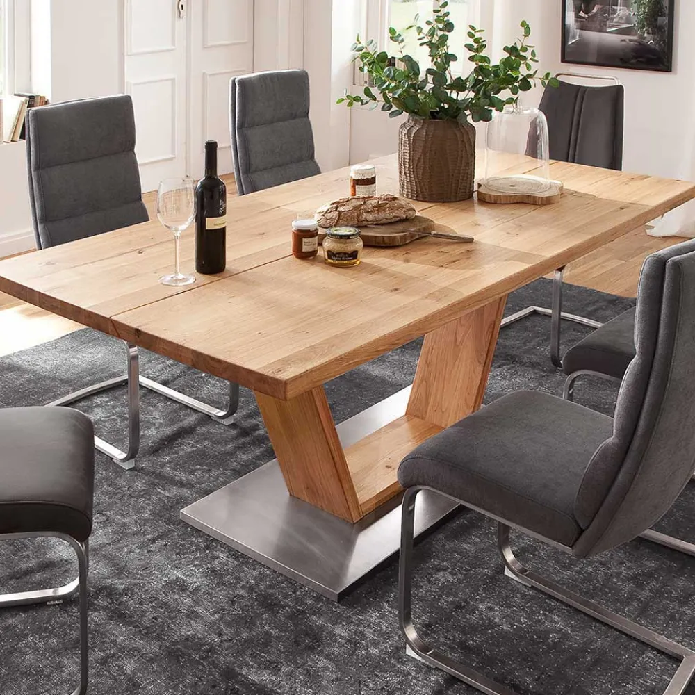 Wohnen Esstisch mit Balkeneiche Romus in 4 Größen