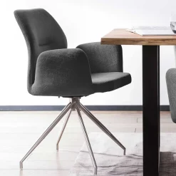 Wohnen Esstisch mit Drehstühlen Set - Valbera (fünfteilig)