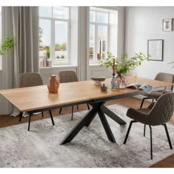 Wohnen Esstisch mit Schweizer Kante & Spider Gestell - Karoline