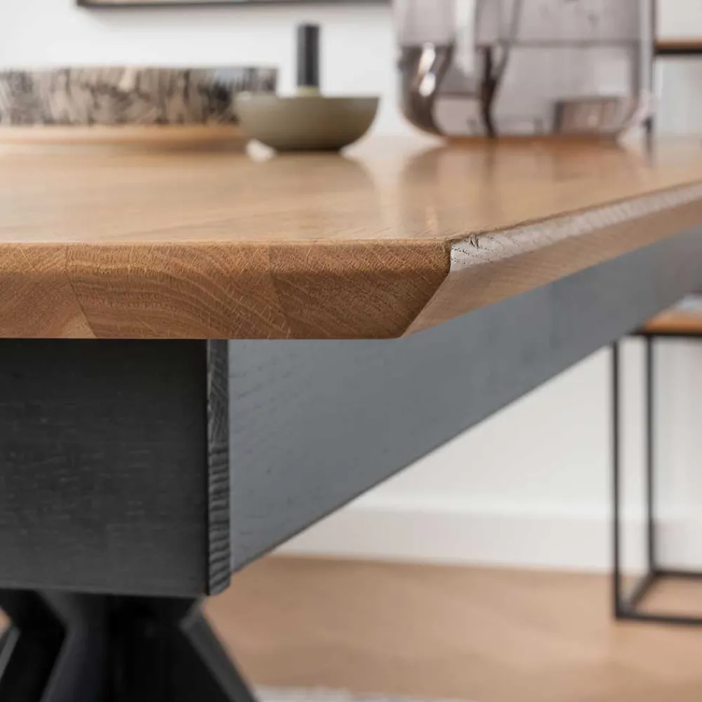 Wohnen Esstisch mit Schweizer Kante & Spider Gestell - Karoline