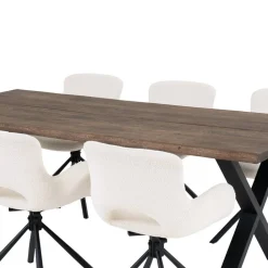 Wohnen Küchen-Essgruppen|Essgruppen*Esstisch mit Tischsesseln drehbar als Set - Ceolata (siebenteilig)