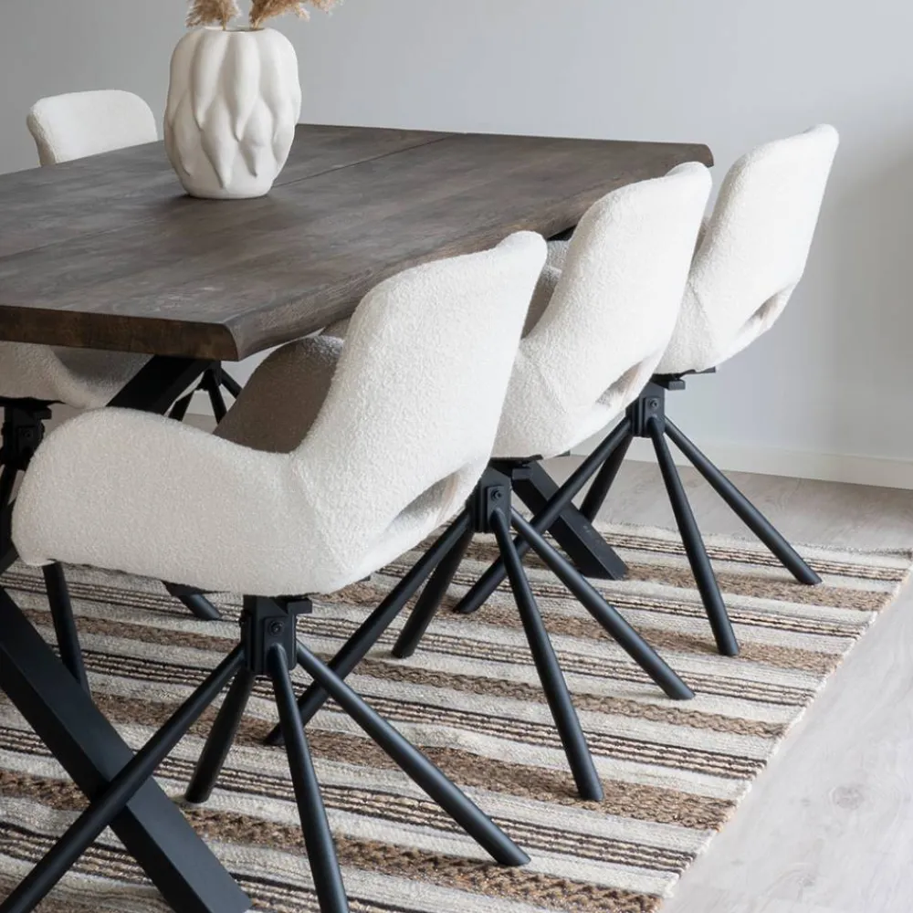 Wohnen Küchen-Essgruppen|Essgruppen*Esstisch mit Tischsesseln drehbar als Set - Ceolata (siebenteilig)