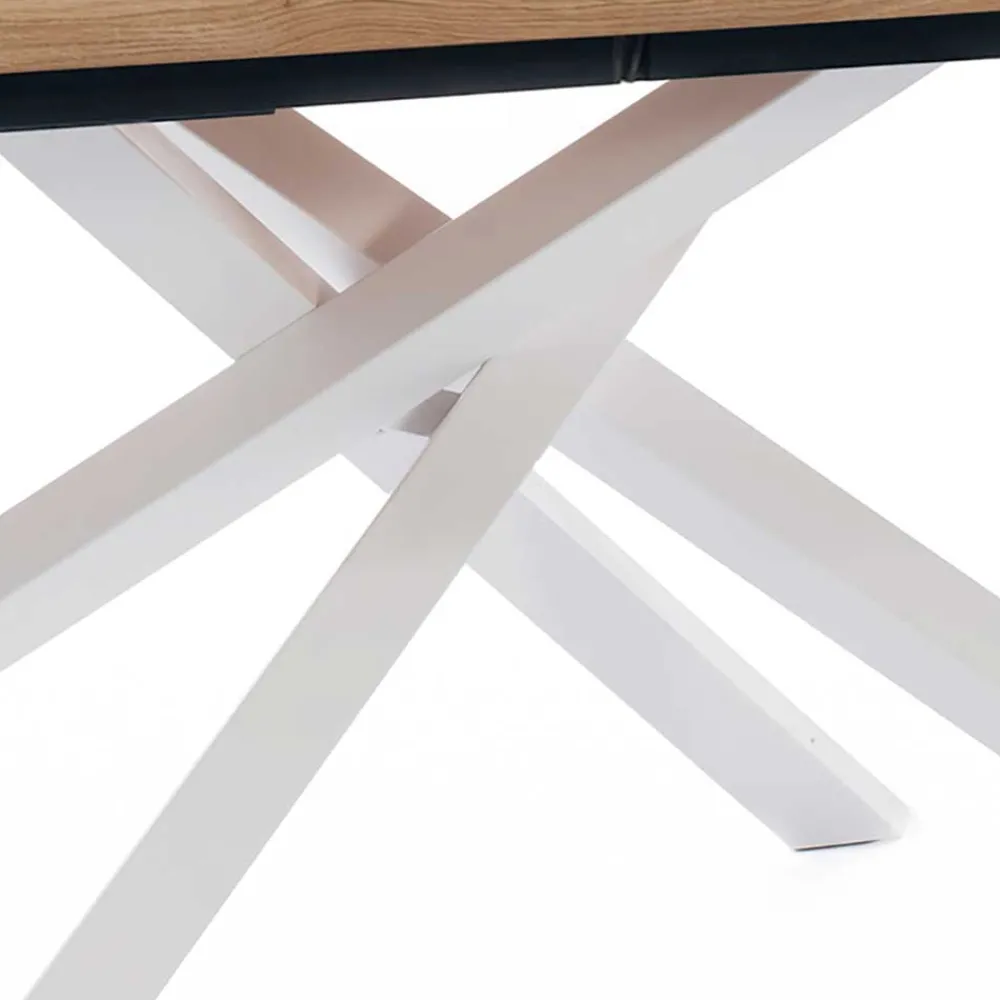 Wohnen Esszimmertische*Esstisch mit weißem Mikado Fußgestell - Ewarton