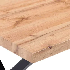 Wohnen Tische|Loft Möbel*Esstisch mit X-Beinen plus 4 Stühle - Lamon (fünfteilig)