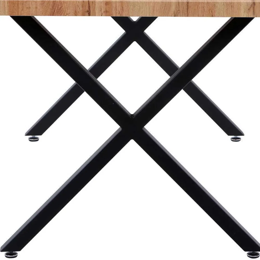 Wohnen Tische|Loft Möbel*Esstisch mit X-Beinen plus 4 Stühle - Lamon (fünfteilig)