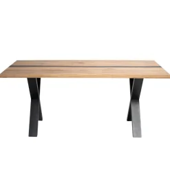 Wohnen Esstisch mit X-Metallbeinen - Drakura