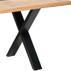 Wohnen Esstisch mit X-Metallbeinen - Drakura