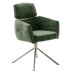 Wohnen Esstisch Sessel in Oliv Grün Stoff - Occita (2er Set)