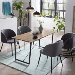 Wohnen Küchen-Essgruppen|Esszimmer Komplett*Esstisch Set für vier Personen - Louice (fünfteilig)