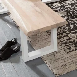 Wohnen Esszimmerbänke|Sitzbank*Esstisch Sitzbank mit Baumkante - Tilveta