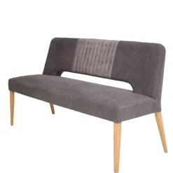 Wohnen Sitzbank|Küchenbänke*Esstisch Sofa Bank in Dunkelgrau Stoff Velours - Merka