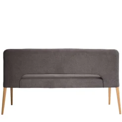 Wohnen Sitzbank|Küchenbänke*Esstisch Sofa Bank in Dunkelgrau Stoff Velours - Merka