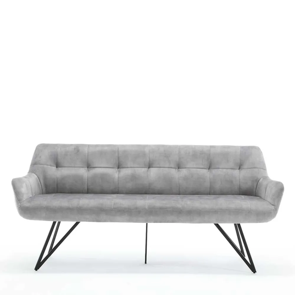 Wohnen Esstisch Sofa in Grau Velours - Reymonda