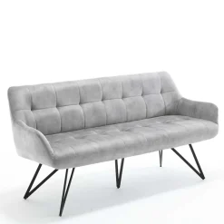 Wohnen Esstisch Sofa in Grau Velours - Reymonda