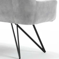 Wohnen Esstisch Sofa in Grau Velours - Reymonda