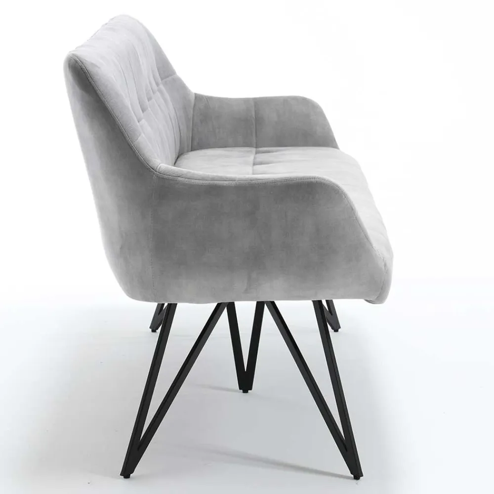 Wohnen Esstisch Sofa in Grau Velours - Reymonda