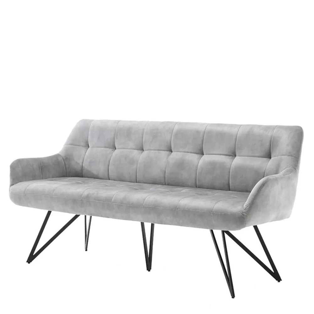 Wohnen Esstisch Sofa in Grau Velours - Reymonda
