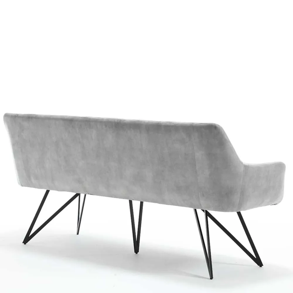 Wohnen Esstisch Sofa in Grau Velours - Reymonda