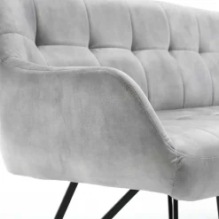Wohnen Esstisch Sofa in Grau Velours - Reymonda