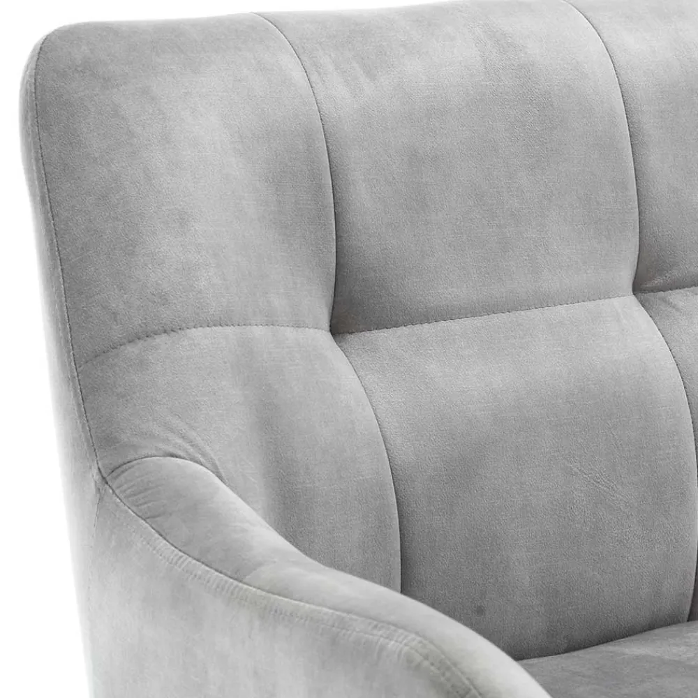 Wohnen Esstisch Sofa in Grau Velours - Reymonda