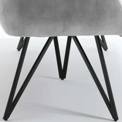 Wohnen Esstisch Sofa in Grau Velours - Reymonda