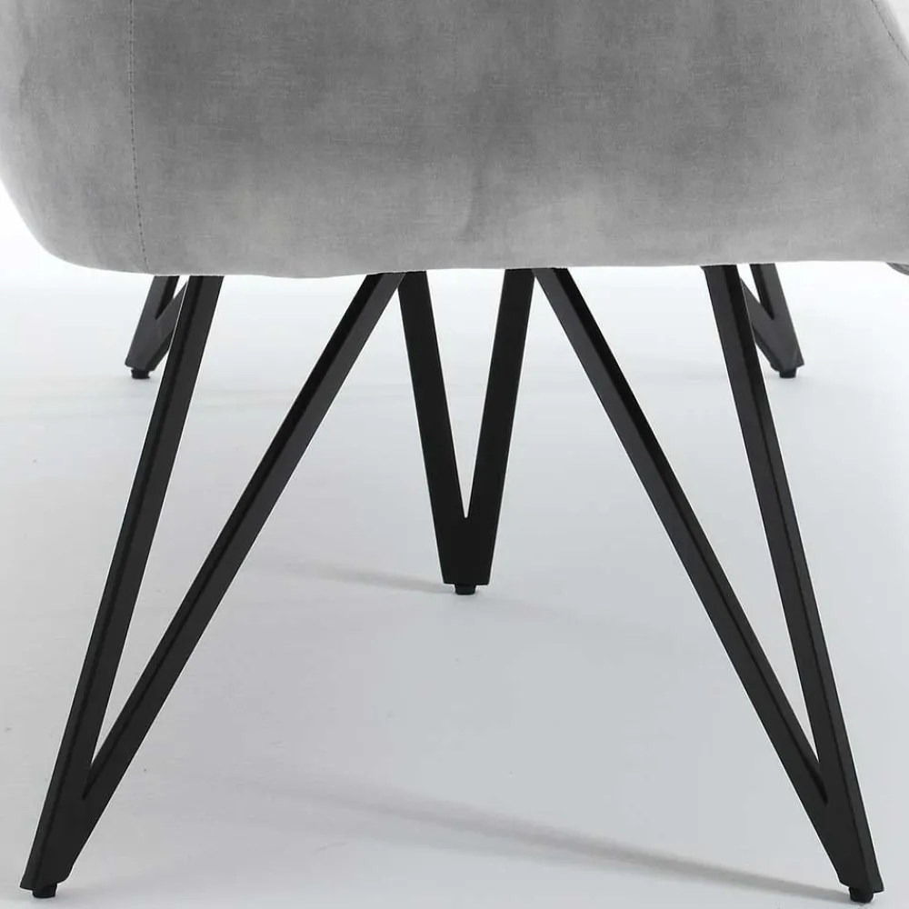 Wohnen Esstisch Sofa in Grau Velours - Reymonda