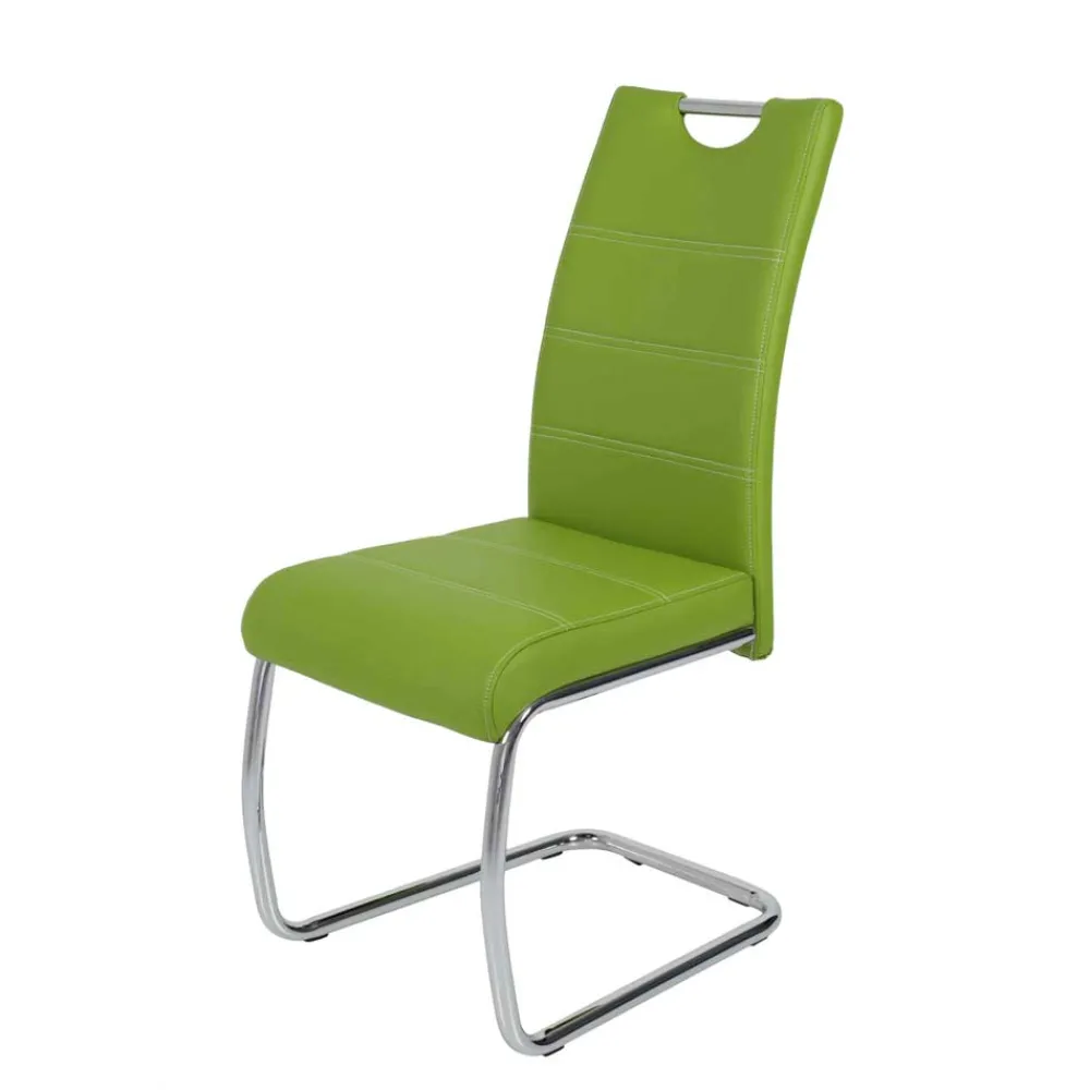 Wohnen Graue Möbel|Wohnzimmerstühle*Esstisch Swingstühle in Grün - Nokadura (Set)