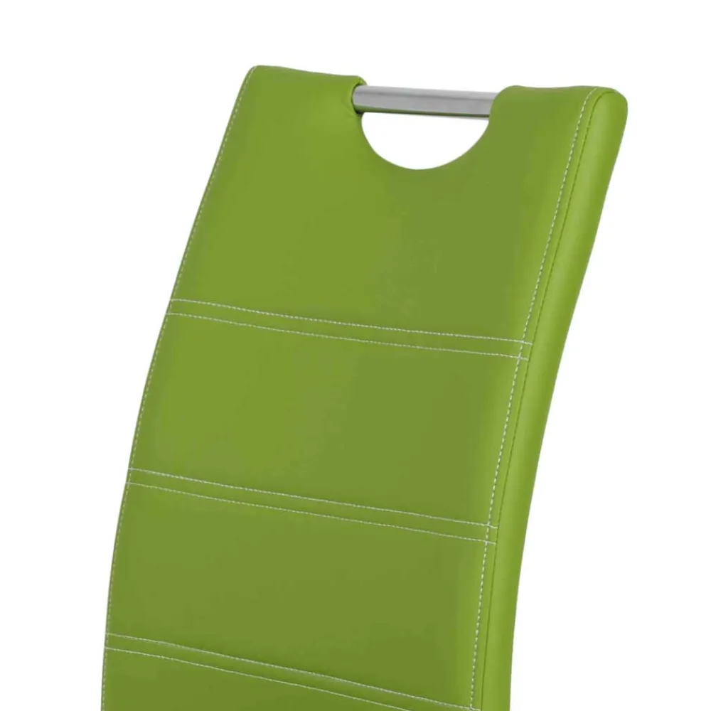 Wohnen Graue Möbel|Wohnzimmerstühle*Esstisch Swingstühle in Grün - Nokadura (Set)