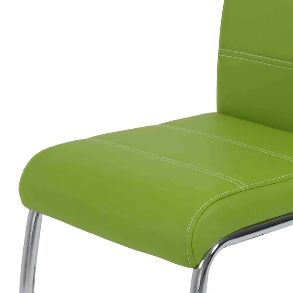 Wohnen Graue Möbel|Wohnzimmerstühle*Esstisch Swingstühle in Grün - Nokadura (Set)