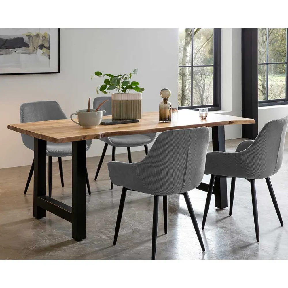 Wohnen Esstisch und Armlehnenstühle Set - Greneca (fünfteilig)