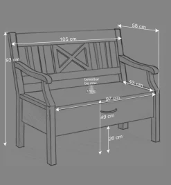 Wohnen Schuhschränke|Küchenbänke*Esstischbank Jytte im Landhausstil