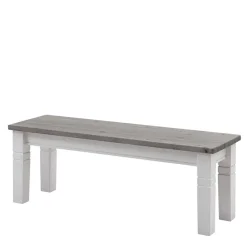 Wohnen Esstischbank Mirandesca in Weiß Grau