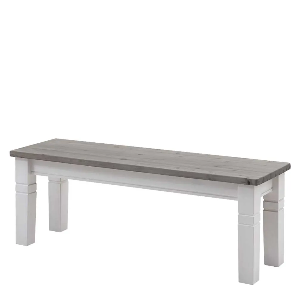 Wohnen Esstischbank Mirandesca in Weiß Grau