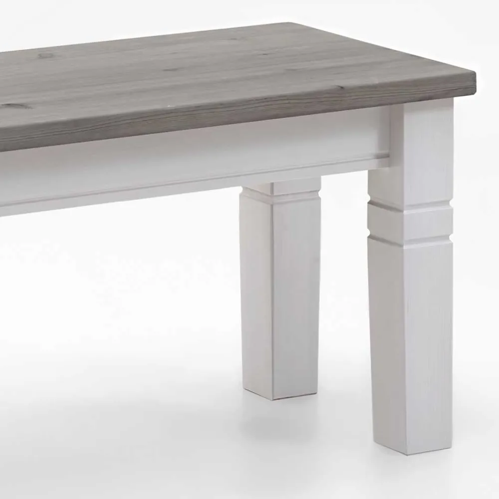 Wohnen Esstischbank Mirandesca in Weiß Grau