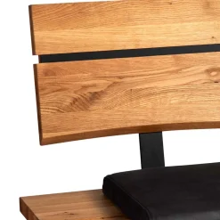 Wohnen Esstischbank mit Rückenlehne in Wildeiche - Piton