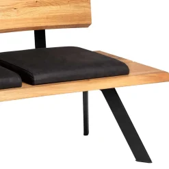 Wohnen Esstischbank mit Rückenlehne in Wildeiche - Piton