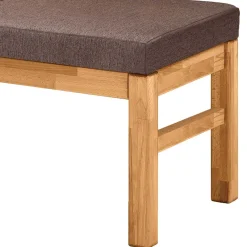 Wohnen Esstischbank mit Stoffpolster in Braun - Virds